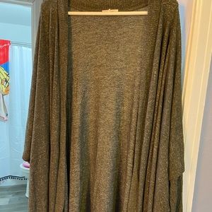 Olive Green, plus size cardigan